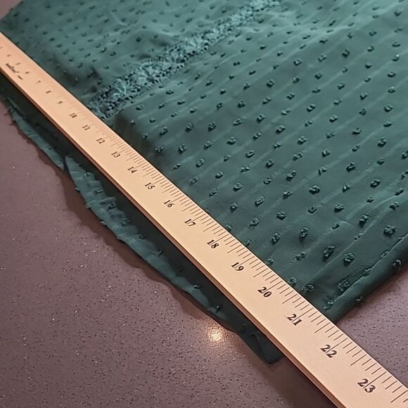 Forest green sz M sheer top, lined - Picture 10 of 11